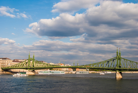 在布达佩斯自由桥