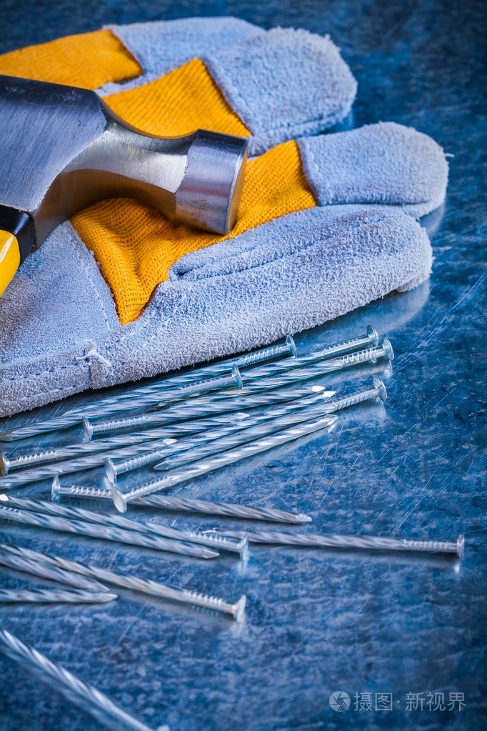 安全手套施工钉子和爪锤的划痕满足