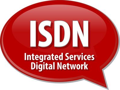 Isdn 的首字母缩写定义语音气泡图