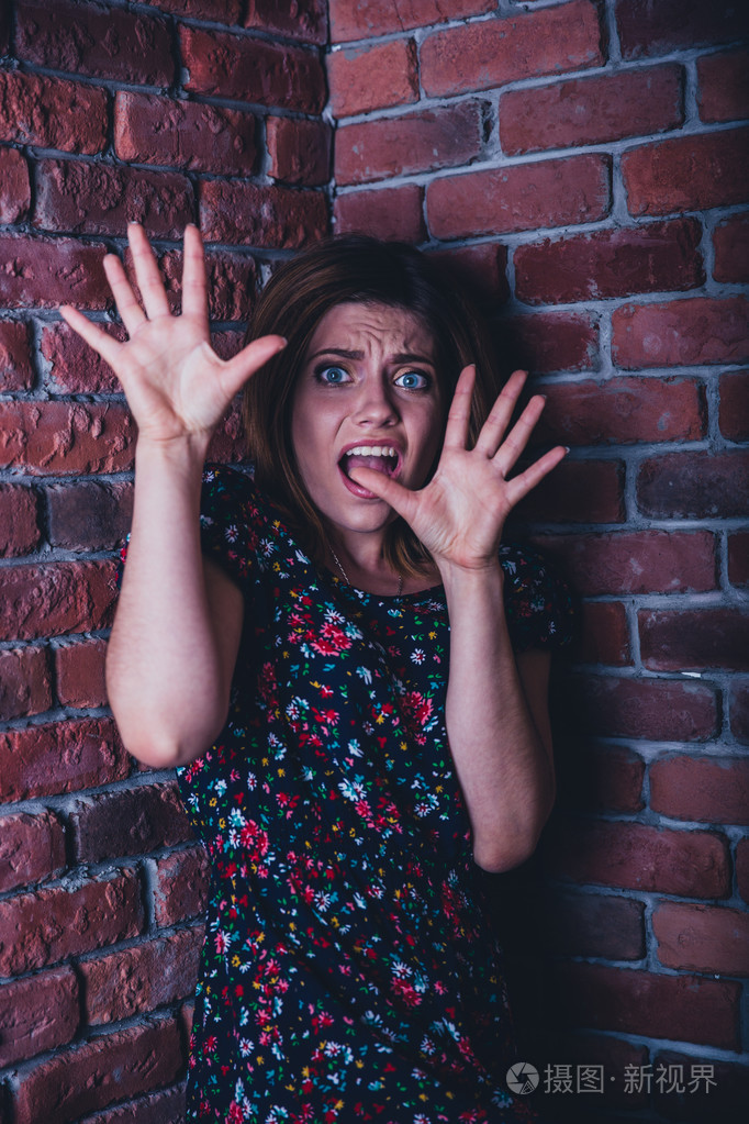 害怕年轻女子肖像