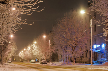 大雪覆盖的街道