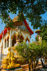 在老挝，万象首都金寺