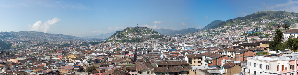 魁托与厄瓜多尔的全景