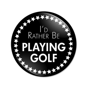 我宁可会玩高尔夫按钮