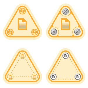 一套四个平简单三角形和文档