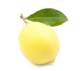 一个成熟的柠檬在特写