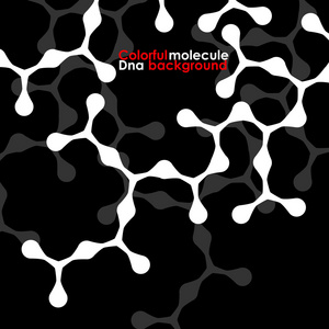 多彩的分子 dna。抽象背景。矢量图。eps10