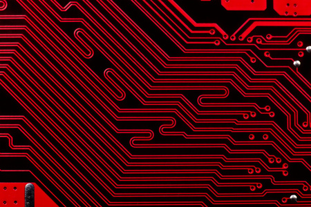 红色的计算机电路