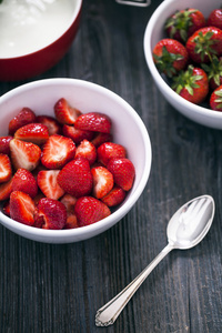 美味的草莓甜点