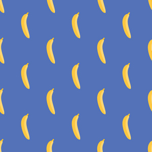 无缝香蕉模式背景蓝色