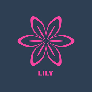 百合花卉标志矢量图片优雅的百合花标志模板图片百合花标志设计灵感