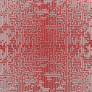 顶视图的无尽的迷宫 3d 它制作图案