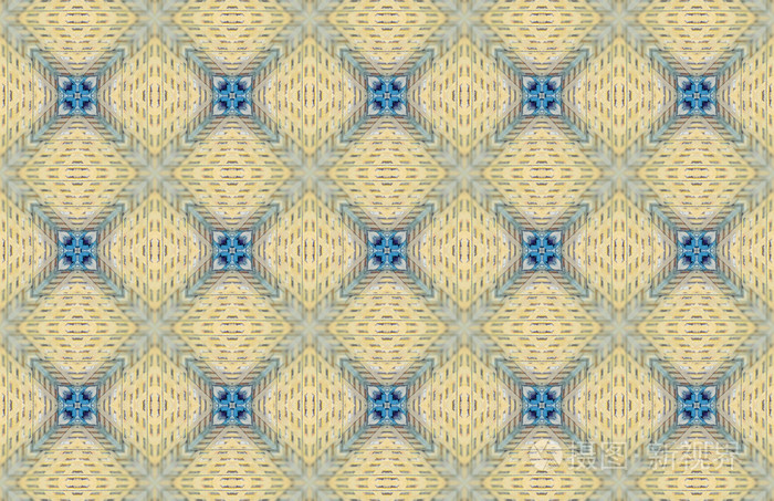 民族图案抽象的万花筒织物设计