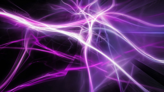 神奇的紫色能量闪电