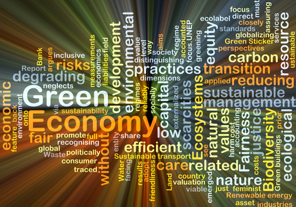 发光的绿色经济背景概念
