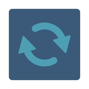 上传icon刷新平面青色和蓝色圆形按钮照片