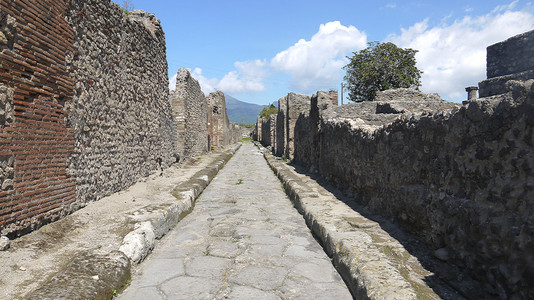 意大利古代文明庞贝古城街景图片