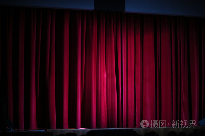 大红色舞台幕布