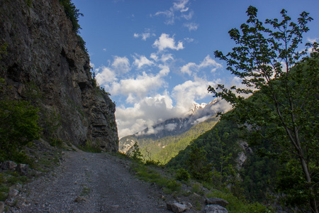 在山的山路