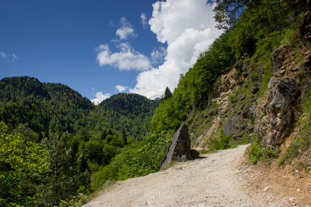 在山的山路