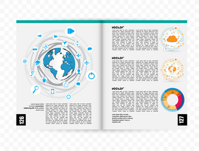 布局杂志插图