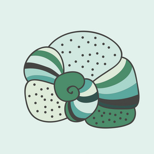 软绿色抽象贝壳