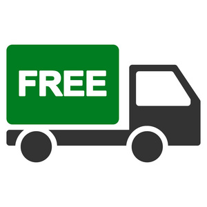 从商务双色套免费送货图标照片