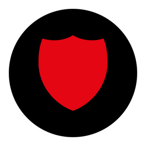 盾平密集的红黑颜色的圆形按钮