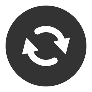 上传icon刷新平白色和灰色颜色圆形按钮照片