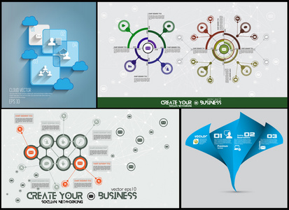 企业信息图形矢量