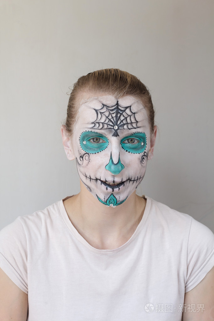 万圣节面部彩绘