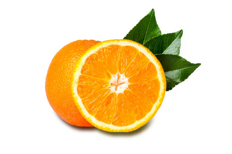 孤立在白色背景上的橙色水果