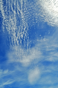 蓝色的天空云特写。抽象。背景
