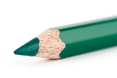 绿色的铅笔特写
