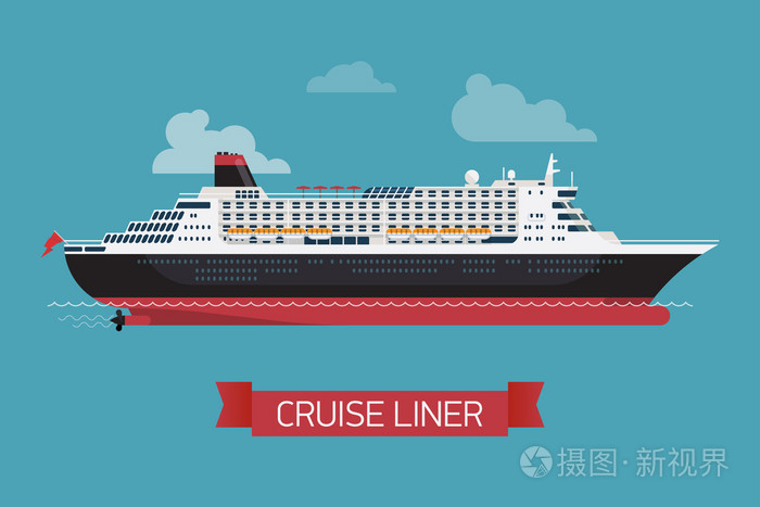 邮轮印刷海报插画-正版商用图片1jmm4y-摄图新视界