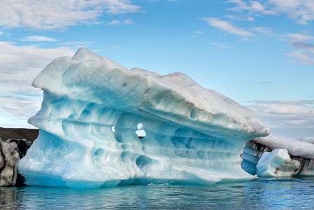 Jokulsarlon 在冰岛泻湖与冰山