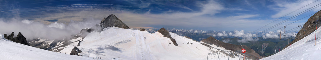 在夏天 Hintertux 冰川