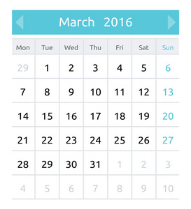 一个月的日历插画图片