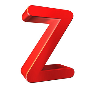 红色 3d 字母 Z 独立白色背景