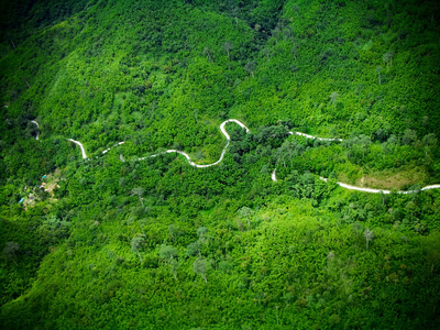 山道路鸟瞰图