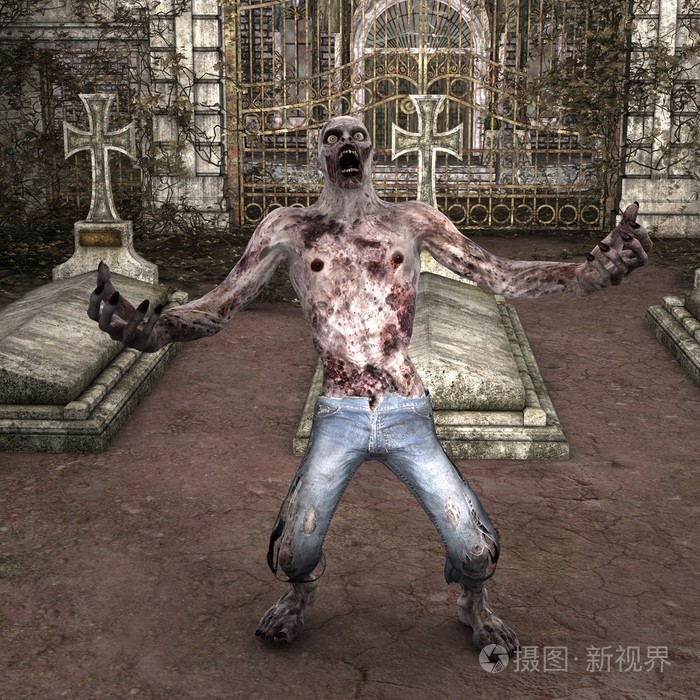 3d cg 渲染的僵尸照片-正版商用图片1jmxv6-摄图新视界