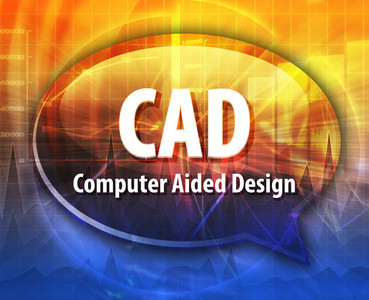 cad 的首字母缩写定义语音气泡图