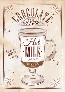 海报的巧克力牛奶卡夫图片