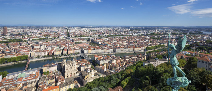 里昂的全景视图