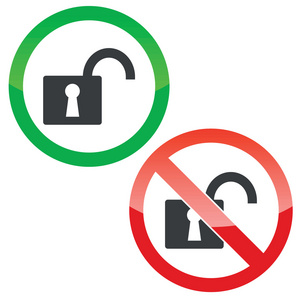 解锁权限标志集照片