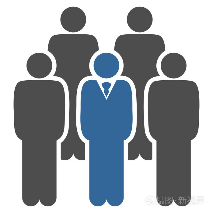 工作人员从商务双色套图标