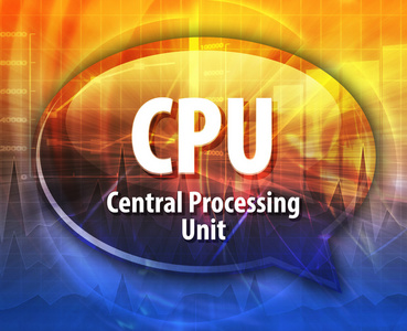 Cpu 的首字母缩写定义语音气泡图