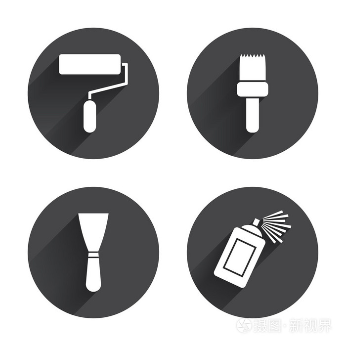 油漆辊刷喷涂图标