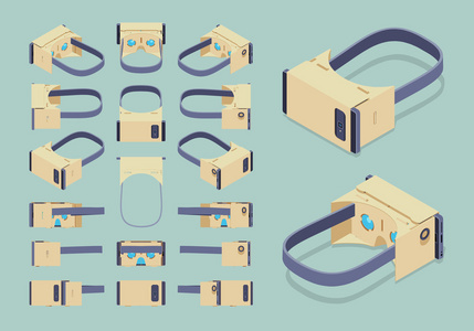 等距纸板虚拟现实耳机