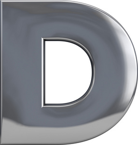 金属字母 D